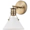 Nuvo Outpost 1-Light Wall Sconce - Matte White with Burnished Brass 60/7520 - alternate 5